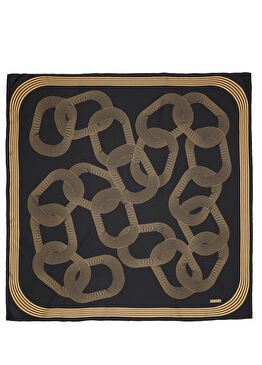 Siyah Kadın İpek Eşarp