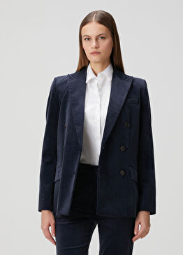 Lacivert Kadife Blazer