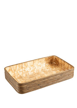 Innoq Sedef Yuvarlak Dekoratif Tepsi 48 x 30 cm