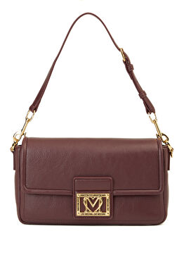 Locked in Gold Bordo Kadın Omuz Çantası