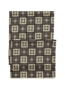 Gri İri Desenli Erkek Yün Atkı