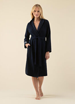 Ladin Marin Mavi Kadın Bornoz 