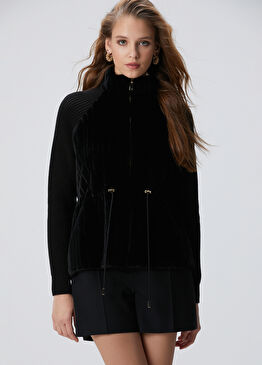 Siyah Suni Kürklü Mont