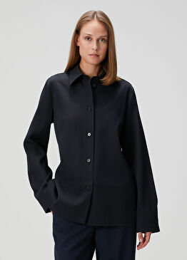 Lacivert Yün Gömlek