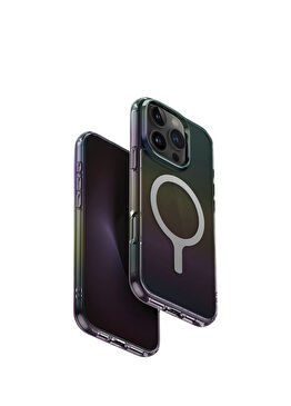Iridescia iPhone 16 Pro Siyah Rainbow MagSafe Uyumlu Telefon Kılıfı