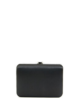 Siyah Kadın Saten Clutch