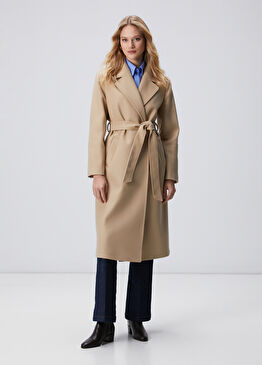 Taş Kaşmir ve Yün Karışımlı Manto