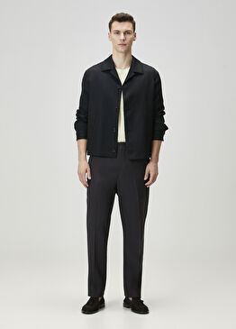 Lacivert Keten Formal Pantolon