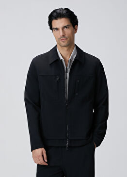 N-Tech Siyah Diyagonal Dış Gömlek