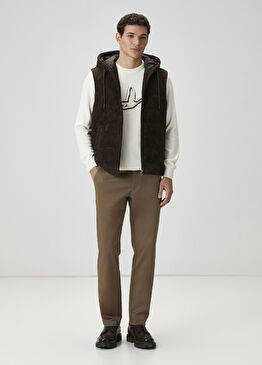 Ekru Logo Detaylı Kazak