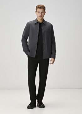 Siyah Twill Chino Pantolon