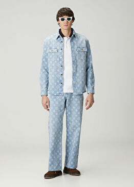 Mavi Logo Jakarlı Jean Pantolon