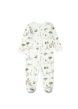 Çok Renkli Figür Desenli Erkek Bebek Tulum