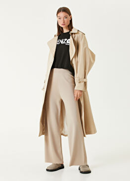 Boke Flower Bej Yün Pantolon