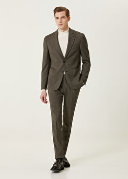 Baron Kamel Mikro Desenli Takım Elbise