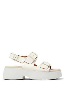 Tasha Beyaz Deri Kadın Spor Sandalet K201712-002