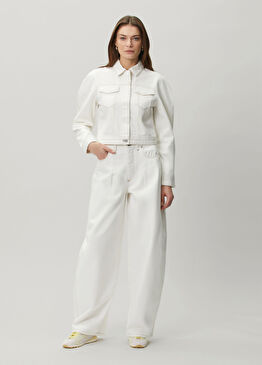 Nimes Ovalo Krem Jean Pantolon