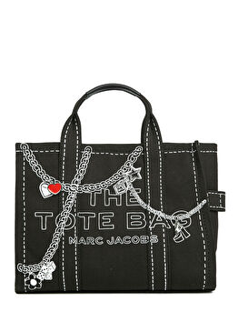 Trompe L'Oeil Medium Siyah Kadın Kanvas Çanta