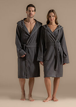 Ferme Antrasit Bambu Unisex Bornoz