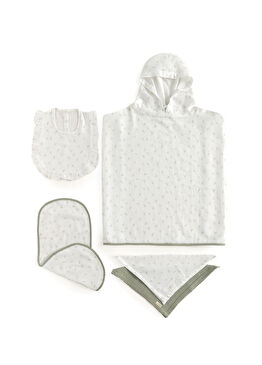 Winterland Ekru Mint 5'li Unisex Bebek Müslin Seti