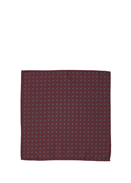 Bordo Şal Desenli Mendil