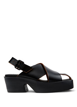 Billie Siyah Deri Kadın Topuklu Sandalet K201725-001