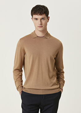 Açık Kahverengi Yün Kazak