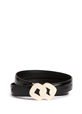 Siyah Kadın Deri Kemer