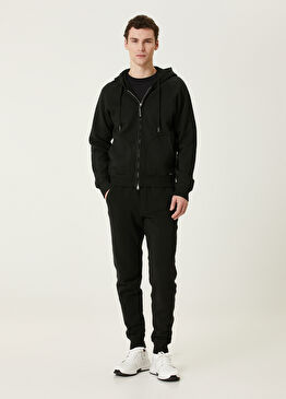 Siyah Beli Kordonlu Jogger Eşofman Altı