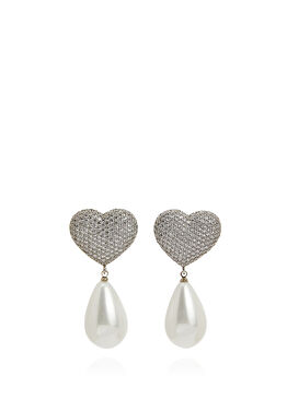 Kalp Formlu Kadın Küpe