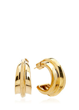 Dokulu Kadın Büyük Halka Küpe