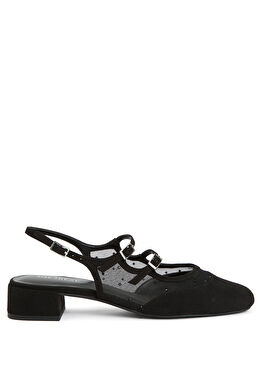 Siyah Tül Detaylı Babet