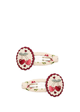 Scallop Framed Cherries 2'li Kız Çocuk Toka