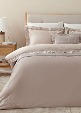 Glad Taş Bej Pamuklu Battal Boy Nevresim Seti 260 x 220 cm