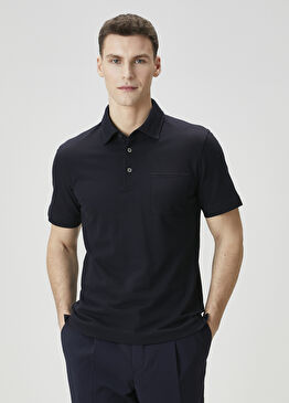 Lacivert Polo Yaka T-shirt
