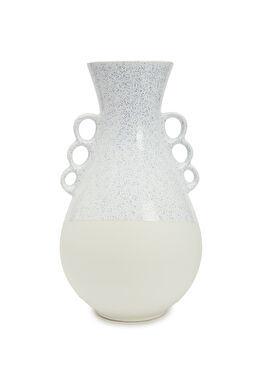 Sea Beyaz Desenli Seramik Vazo