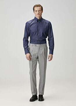 Açık Gri Yün Pantolon