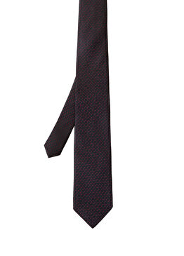 Lacivert Kırmızı İpek Kravat