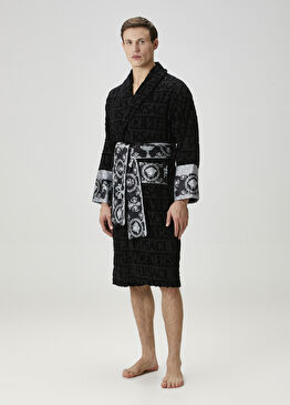 I Love Baroque Siyah Bornoz