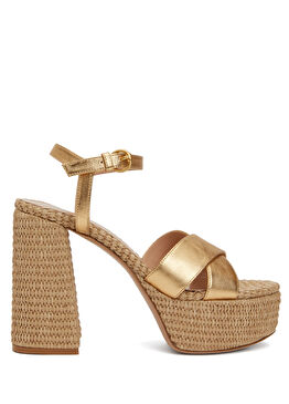 Gold Kadın Deri Espadril