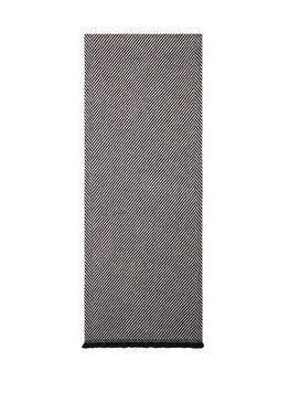 Gri Çizgili Erkek Yün Atkı