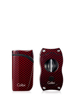 Falcon Puro Çakmak ve Karbon Kırmızı Kesici Set