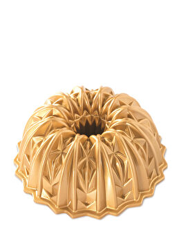Bundt Altın Rengi Kesme Kristal Kek Kalıbı