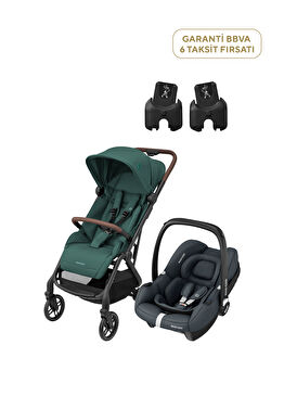 Soho-Cabriofix İ-Size Modüler Ultra Kompakt Green-Graphite Seyahat Sistem Bebek Arabası
