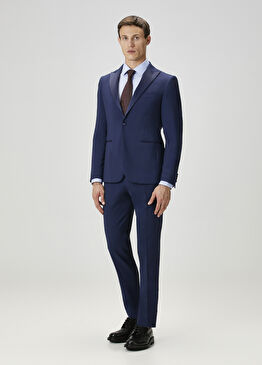 Mavi yün Takım Elbise