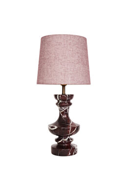 Sette Ela Kırmızı Mermer Abajur