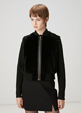 Siyah Kapitoneli Ceket