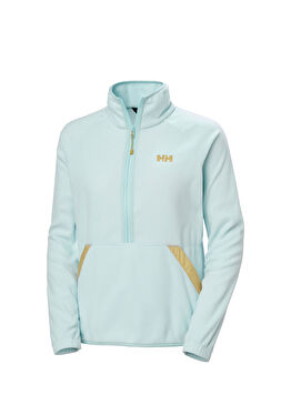 W Rıg 1/2 Barely Blue Yarım Fermuarlı Kadın Polar