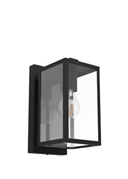 Budrone Siyah Galvanizli Çelik Duvar Aplik Dış Mekan Aydınlatması