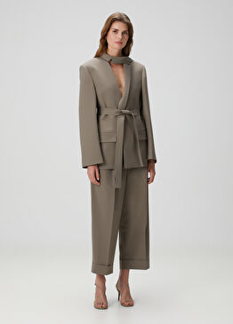 Vizon Pile Detaylı Pantolon